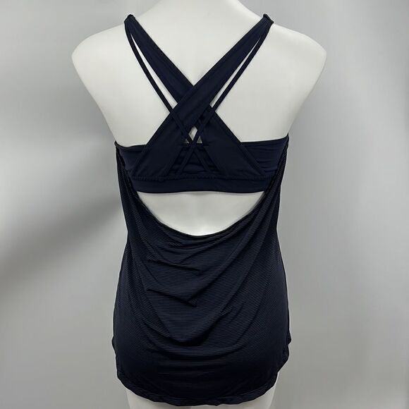 Athleta crisscross draped back sports tank in navy/black - Picture 7 of 7